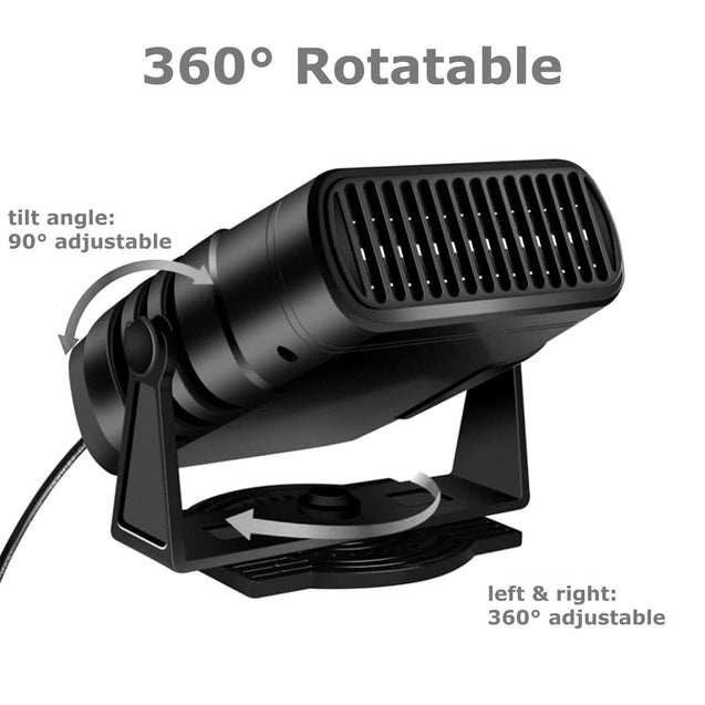Portable Auto Heater Defroster DC 12/24V Car Heating Electric Travel Vehicle Fan