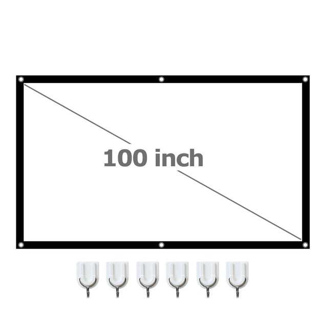 Portable Foldable Projector Screen 16:9 HD Outdoor Home Cinema Theater 3D Movie