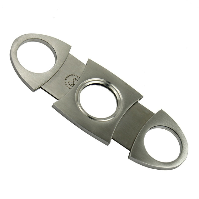 2 PCS Stainless Steel Pocket Ci-gar Cutter Knife Scissors Double Blades Silver 