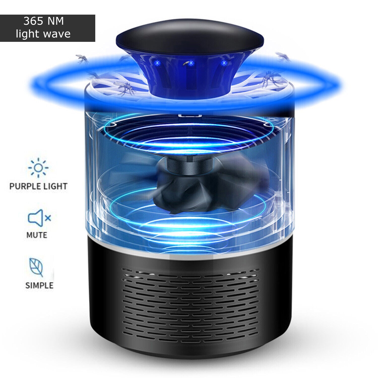 Stille Hybride Spectrum Vliegenvanger Fly Trap Mosquito Killer Interieur Insectenlamp Elektrische Vliegenlamp Fly Killer Bug Zapper Indoor, met 2 Vervangingslampen Stille Hybride Spectrum Vliegenvanger Fly Trap Mosquito Killer Interieur Insectenlamp Elektrische Vliegenlamp Fly Killer Bug Zapper Indoor, met 2 Vervangingslampen