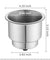 2x Stainless Steel Cup Drink Holders for Marine Boat Car Truck Camper RV w Drain