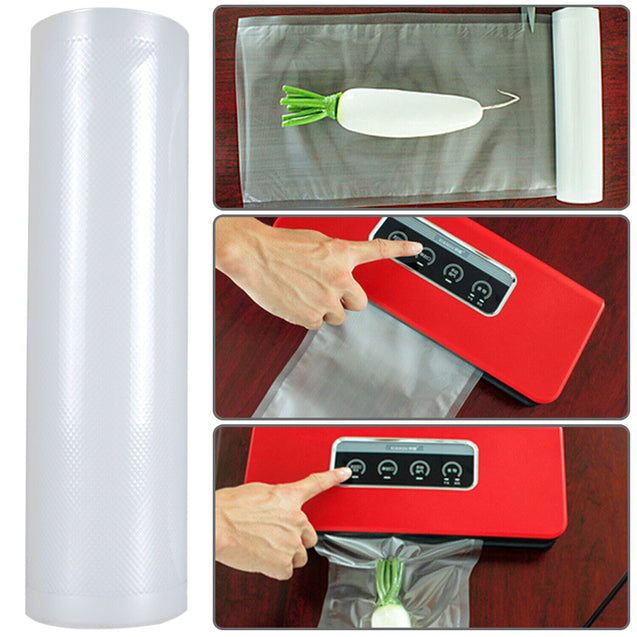 2 Rolls 7"X196" Vacuum Sealer Bags Food Seal Bag For Kitchen Universal Sealer