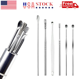 7 PCS Innovative Spring Ear Wax Cleaner Tool Set Ear Pick Ear Wax Removal Kit US