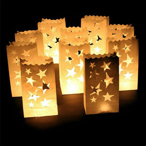10X Paper Bag Party Street Decoration LED Color Changing Tealight Candle Holiday