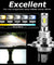 2x H4 9003 HB2 6000K Super White CSP LED Headlight Bulb Kit High  Beam Canbus