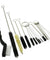 17PC Spray Gun Rifle Pistol Cleaning Brush Set - Black White Nylon Tube Nozzles