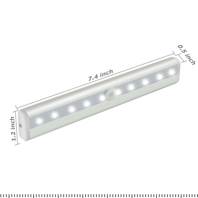 10-LED Motion Sensor Closet Light Wireless Night Light Cabinet Wardrobe Kitchen