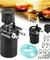 Oil Catch Reservoir Breather Can Tank +Filter Kit Cylinder Aluminum Engine Black