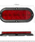2x Red 6" Oval Trailer Truck 6 LED Stop/Turn/Tail Brake Lights Sealed Waterproof