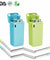 Pack of 2 ECO Friendly Reusable Collapsible Straws Stainless Steel Portable Case