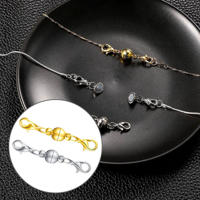 Magnetic Lobster Claw Lock Clasps DIY Necklace Bracelet Jewelry Hook Extender