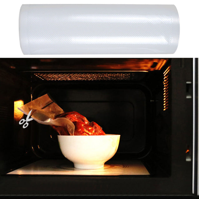 2 Rolls 7"X196" Vacuum Sealer Bags Food Seal Bag For Kitchen Universal Sealer