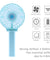 Portable Rechargeable Fan Mini Handy Fan Pocket Size Air Cooler USB w/ Battery