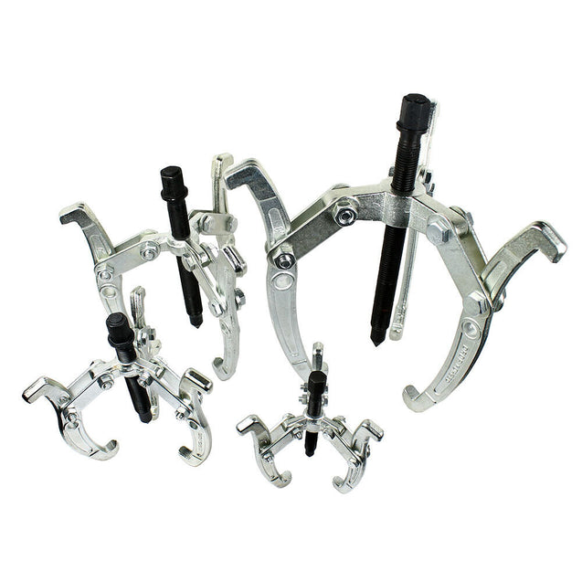 4 PCS Gear Puller Set 3" 4" 6" 8" - 3 Jaws Bearing Puller Mechanic Gear Pulley