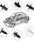 100 PCS Car Clips 6 Sizes Trim Push Retainer Pin Rivet Bumper w/ Remover Tool