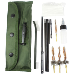 13 PCS .223 5.56 Rifle CLEANING KIT with 3 Bronze CHAMBER BRUSHES w/ Case