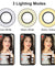 LED Selfie Ring Light Phone Holder Flexible Stand Long Arm for Stream Live Lamp