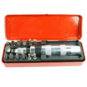 14 Pc 1/2" Heavy Duty Impact Screwdriver Driver Set SAE Reversible w/ Metal Case