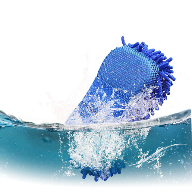 Car Auto Hand Wash Towel Microfiber Washing Gloves Coral Sponge Cleaning Tool