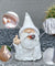 Smoking White Wizard Gnome Middle Finger Lawn Ornament Statue Garden Yard Decor