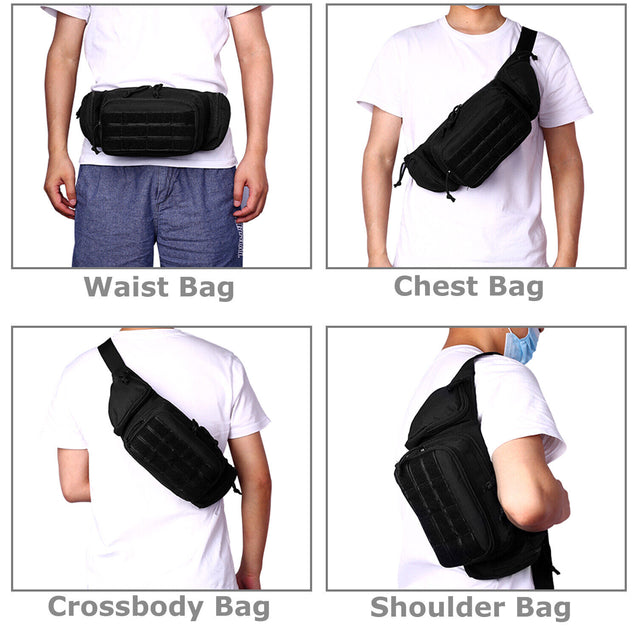 Concealed Carry Fanny Pack Holster Tactical Pistol Waist Pack Bag Gun Holster