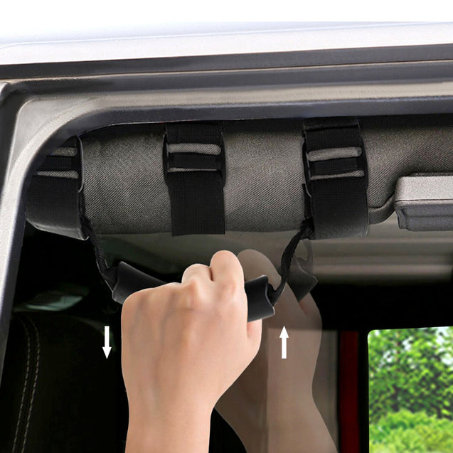 Pair PREMIUM Roll Bar Grab Handle Handles Black for Jeep Wrangler CJ YJ TJ JK
