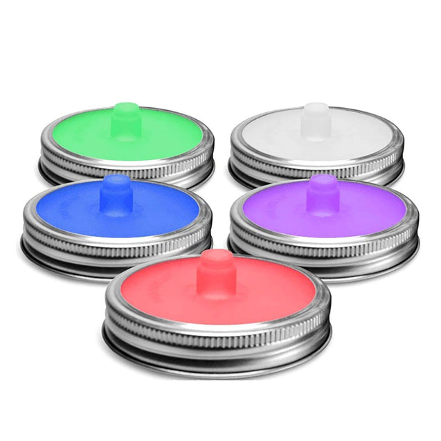 5PCS Silicone Fermenting Lid Waterless Airlock Mold Free Auto Vent for Mason Jar