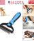 Pet Grooming Tool - 2 Sided Shedding Comb Brush Undercoat Rake for Cats & Dogs