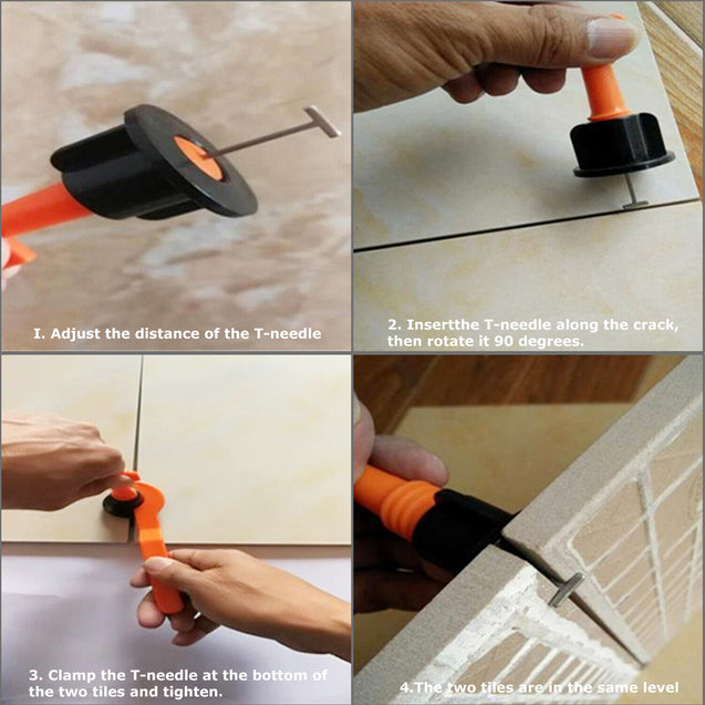 Reusable Anti-Lippage Tile Leveling System Positioning T-lock Floor Tool 50/200x