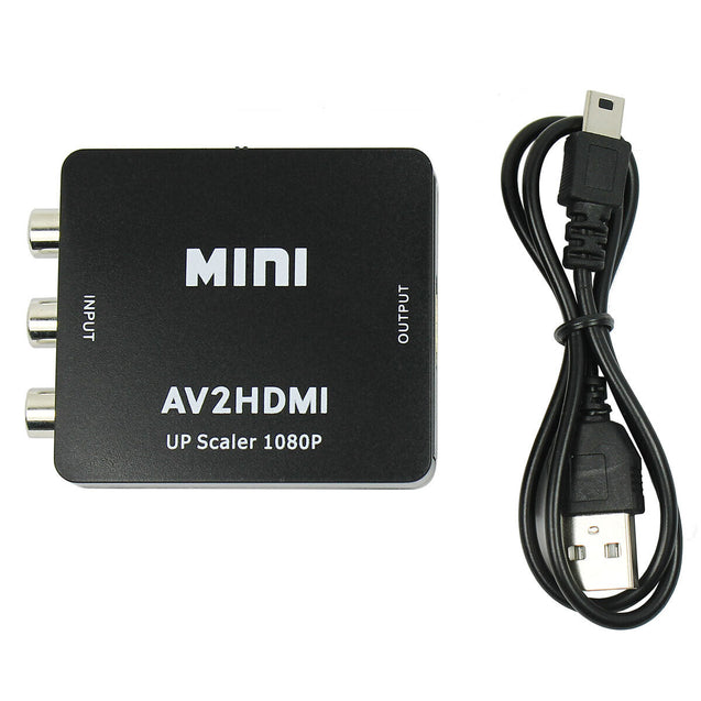 RCA to HDMI Converter Composite AV CVBS Video Adapter 720p 1080p Wii NES SNES