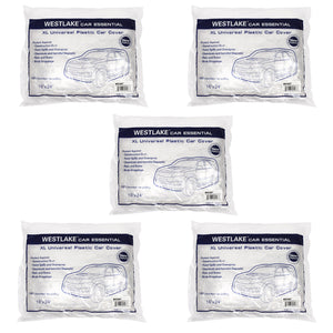 5 Pack XL Large Van SUV Full Size Car Cover Water Dust Dirt Proof Clear PE 24X16