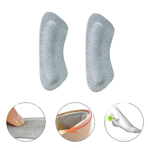 Suede Leather Heel Grip Self-Adhesive Stop Slipping Shoe Liner Cushion Pads Soft