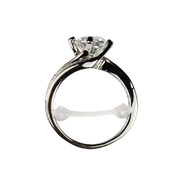 12PCS Clear Ring Size Adjuster Invisible Ring Sizer Jewelry Fit Reducer Guard US