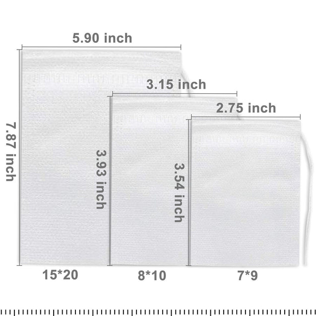 100-500 PCS Non-woven Tea bag Filter Empty Teabags Herb Loose Drawstring Bag
