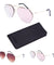 Women Flat Top Oversize Aviator XXL Metal Shades Sunglasses Gradient Lens