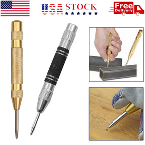 2PC Automatic Center Punch Strikes Surface Hammer Spring Loaded Window Breaker