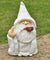 Smoking White Wizard Gnome Middle Finger Lawn Ornament Statue Garden Yard Decor
