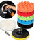 7 PCS 7 Inch Polishing Waxing Pad Sponge Buff Buffing Kit Set For Car Polisher