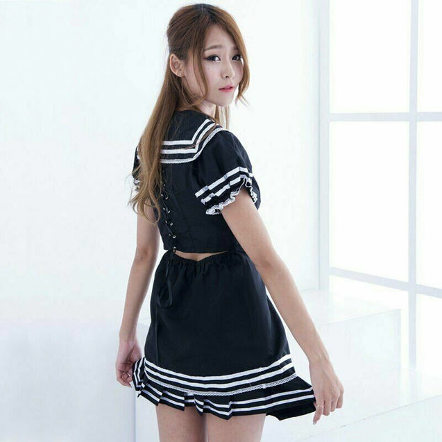Hallween Cosplay Woman Sexy Cute Sailor Dress Adorable Party Mini Skirt Costume 