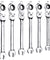 12PCS 8-19mm Metric Flexible Head Ratcheting Wrench Combination Spanner Tool Set