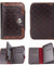Mens Men's S4 Retro Leather Vertical Section Credit Card Holder Wallet with Hasp