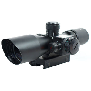 West Lake 2.5-10x40 Rifle Scope Mil-dot Dual illuminated with Red Laser & Mount