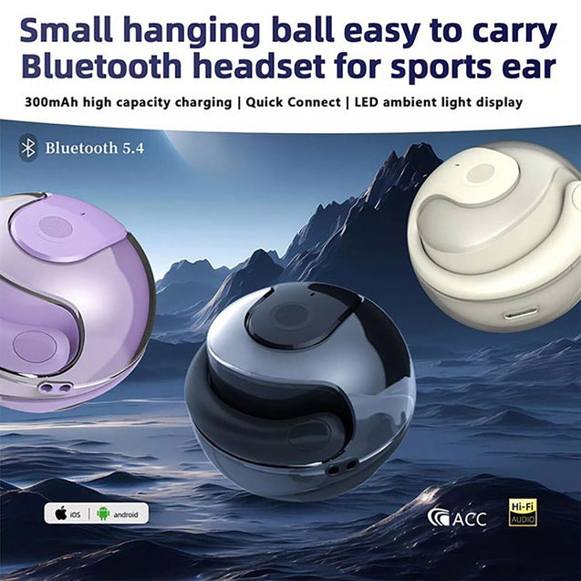 Wireless Headphones Bluetooth 5.4 Stereo Ear Hook Headset TWS Earphones Earbuds