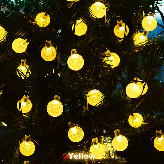 30 LED 20ft Solar String Ball Lights Outdoor Waterproof Warm White Garden Decor