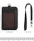 ID Badge Card Holder Synthetic Leather Vertical Clip Neck Strap Lanyard Case