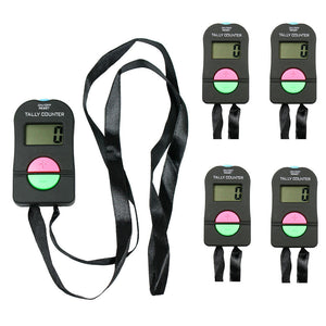 5X Digital Tally Counters Counts Up or Down with Long Strap & Audio Confirmation