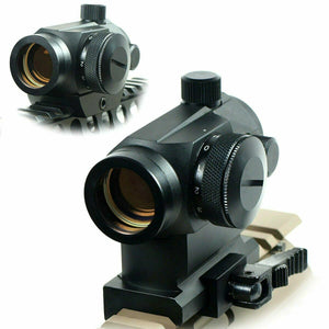 Tactical Reflex Red Green Dot Sight Scope with Dual Low / High Profile QR Mounts