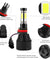4-Side H11 LED Headlight Bulbs H8 H9 Kits 2800W 280000LM Power 6000K White BLACK