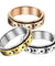 Stainless Steel Moon and Star Anxiety Spinner Ring for Men Woman Fidget 3 Color