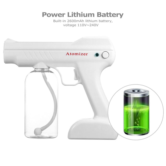 Wireless Nano Blue Light Steam Spray Disinfection Sprayer Gun 800ML USB Charging